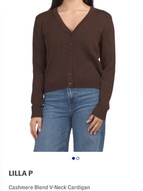 LILLA P
Cashmere Blend V-Neck cardigan